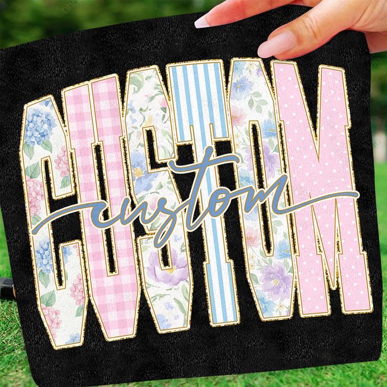Floral Custom PNG, Biblical PNG, Christian Glitter PNG, Religious Png, Jesus Png, Grandmillennial Png, Varsity Png, Preppy Floral Png, Girly image 5