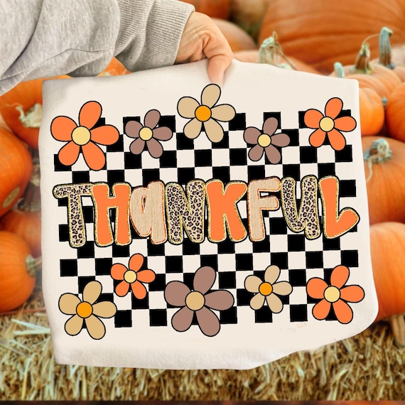 Preppy Checkered Thankful PNG, Fall Pumpkin PNG, Pumpkin Season PNG, Coquette Leopard Fall Png, Coquette Pumpkin Shirt, Thanksgiving png