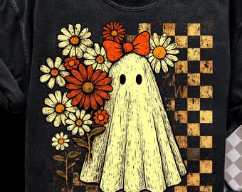 Halloween herfstspook png, girly pompoen png, boho bloemen herfst png, Halloween png, herfstsfeer, spookachtig seizoen png