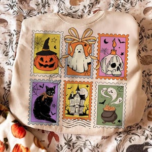 Retro Halloween Cat Ghost Png, Girly Halloween Png, Fall Png, Halloween Png, Spooky Season Png, Pumpkin Halloween, Spooky Mama png