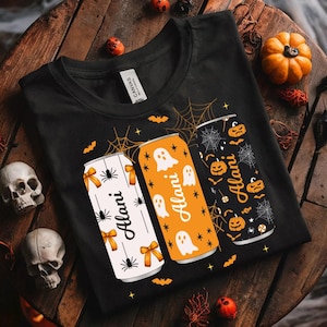 Halloween Energy Drink Can PNG, Spooky Alain Cans Clipart, Fall Pumpkin Skull Ghost Soda Sublimation, Halloween Can PNG, Funny Halloween