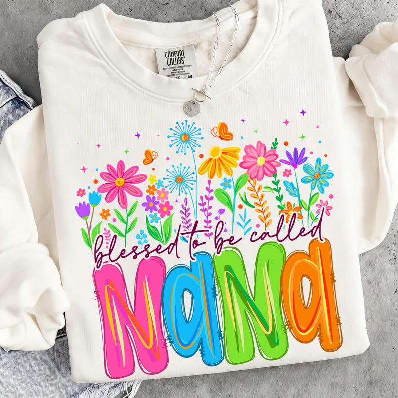 Blessed to Be Called Mama Floral Png Bundle, Neon Nana Mimi Gigi Floral ...