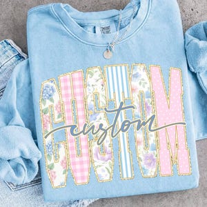 Floral Custom PNG, Biblical PNG, Christian Glitter PNG, Religious Png, Jesus Png, Grandmillennial Png, Varsity Png, Preppy Floral Png, Girly