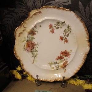 antika Maple & Co Ltd London art deco dekorativa tallrikar - blommönster