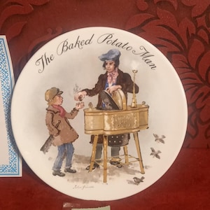 vintage &#39;The Baked Potato Man&#39; 1st Issue Collectors Wedgwood Bone China Plate 1985