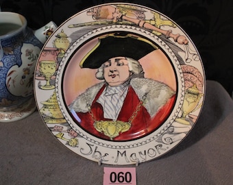 Plato antiguo Royal Doulton "El Alcalde", Serie de los años 30, Plato de colección