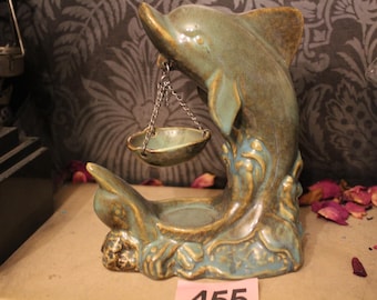 Ceramic Dolphin Essential Oil & Wax Warmer Tea Light Candle Holder Home / Office Decor
