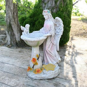 Sunlit Angel Statue | Decorative Angel Figurine for Home & Garden Décor |Spiritual Sculpture Gift