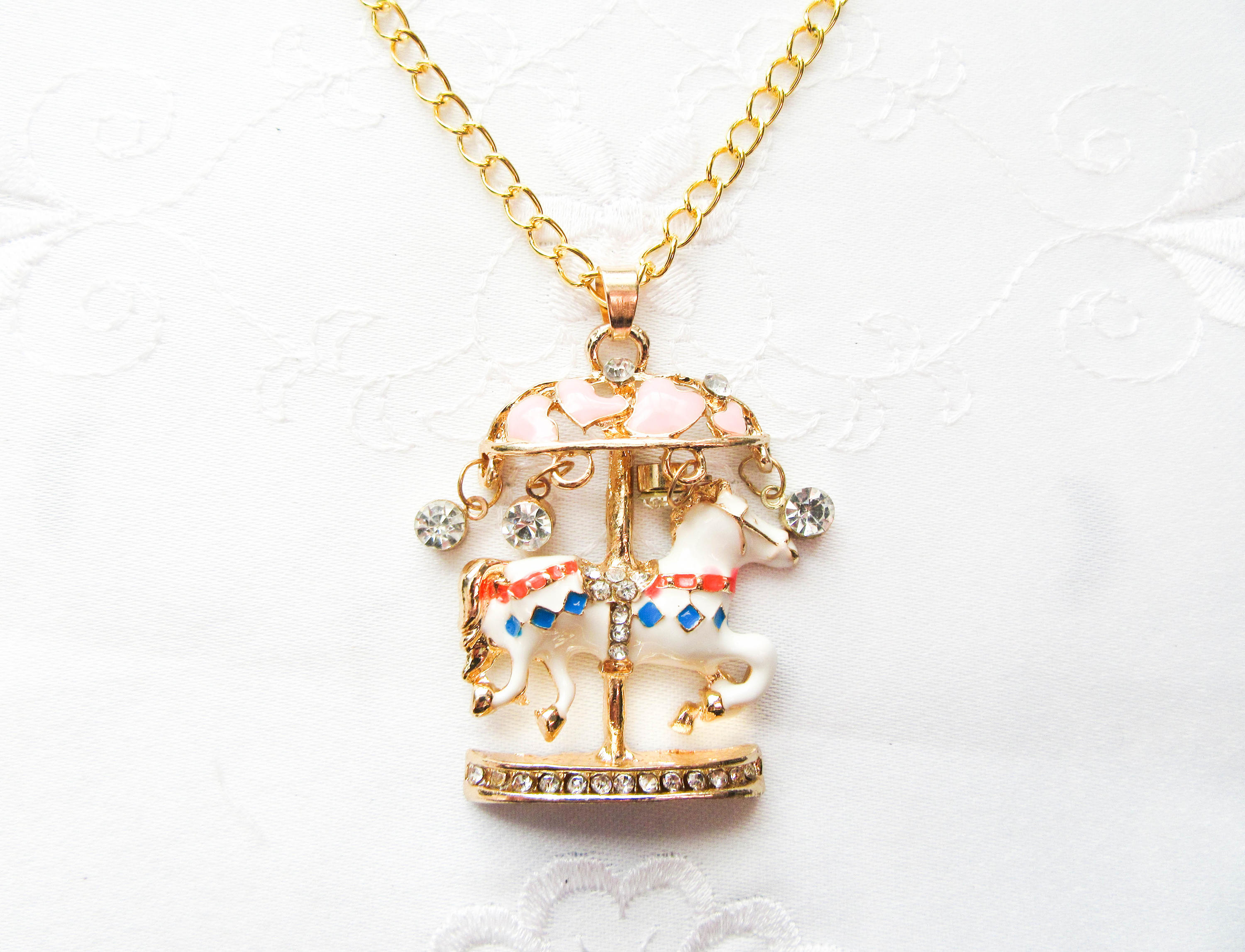 Carousel Necklace / Carousel Pendant / Carousel / Cute Etsy