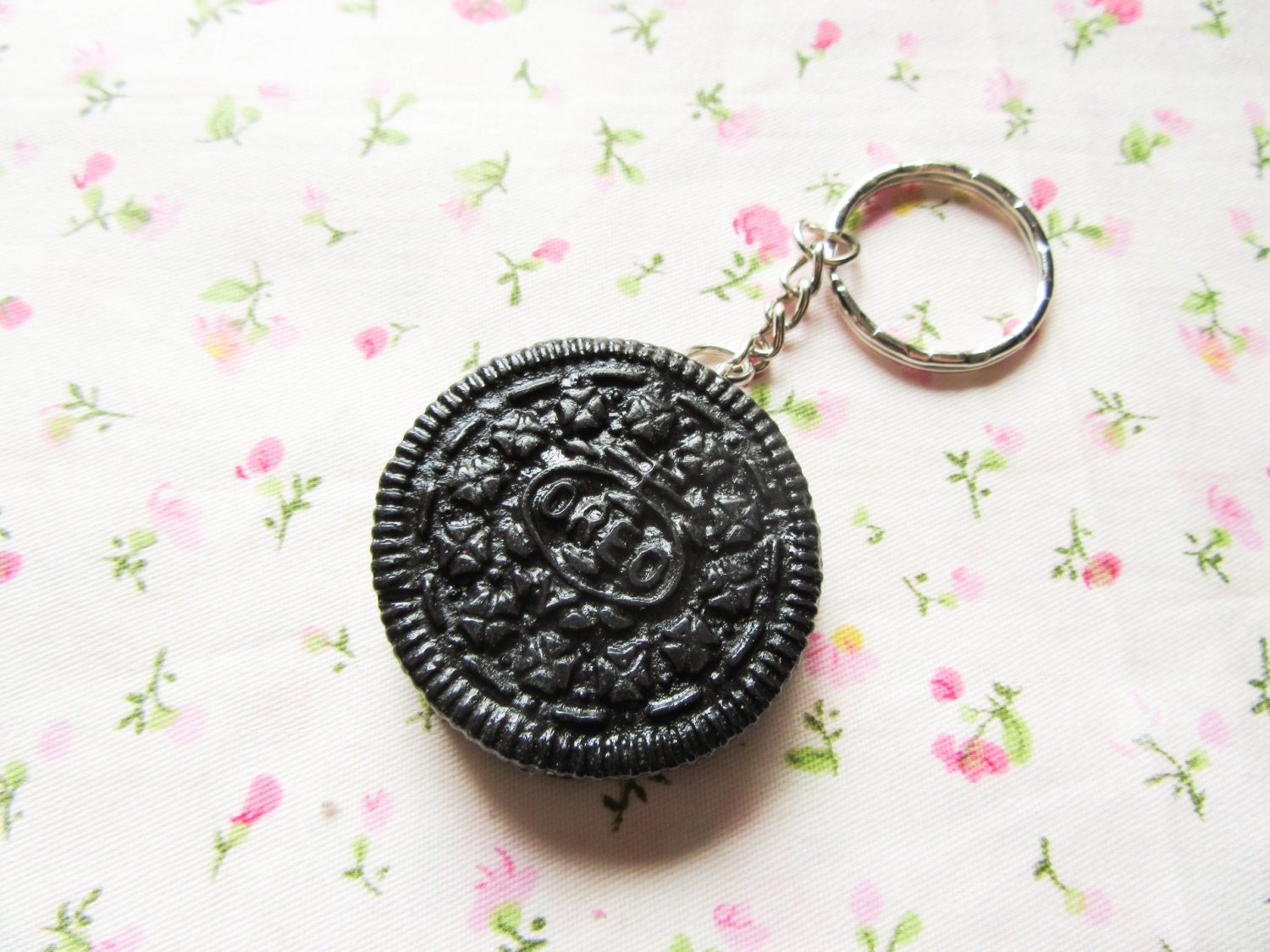 Realistic Oreo Cookie Keychain Kawaii Keychain Cute Etsy