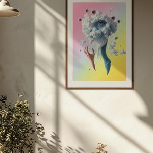 Surrealistische Avantgarde Wandkunst Abstrakte moderne Kunst Druck Zuhause Büro Schlafzimmer Dekor einzigartiges surreales Kunstwerk Wohnzimmer künstlerische Wanddekoration