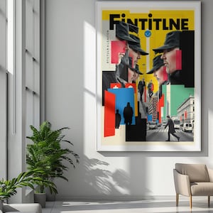 Bold Dada Collage Wandkunst Moderner abstrakter Expressionismus Poster Zeitgenössische Wanddekoration für Wohnzimmer Schlafzimmer Dadaismus Kunstdruck Home Decor