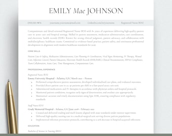 Professional Modern Resume Template Bundle for Google Docs | 2026 Nurse ATS Resume and Cover letter