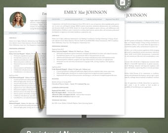 Two-Page Professional Nurse Resume Template for Google Docs | Clean and Minimalist ATS Compatible Design