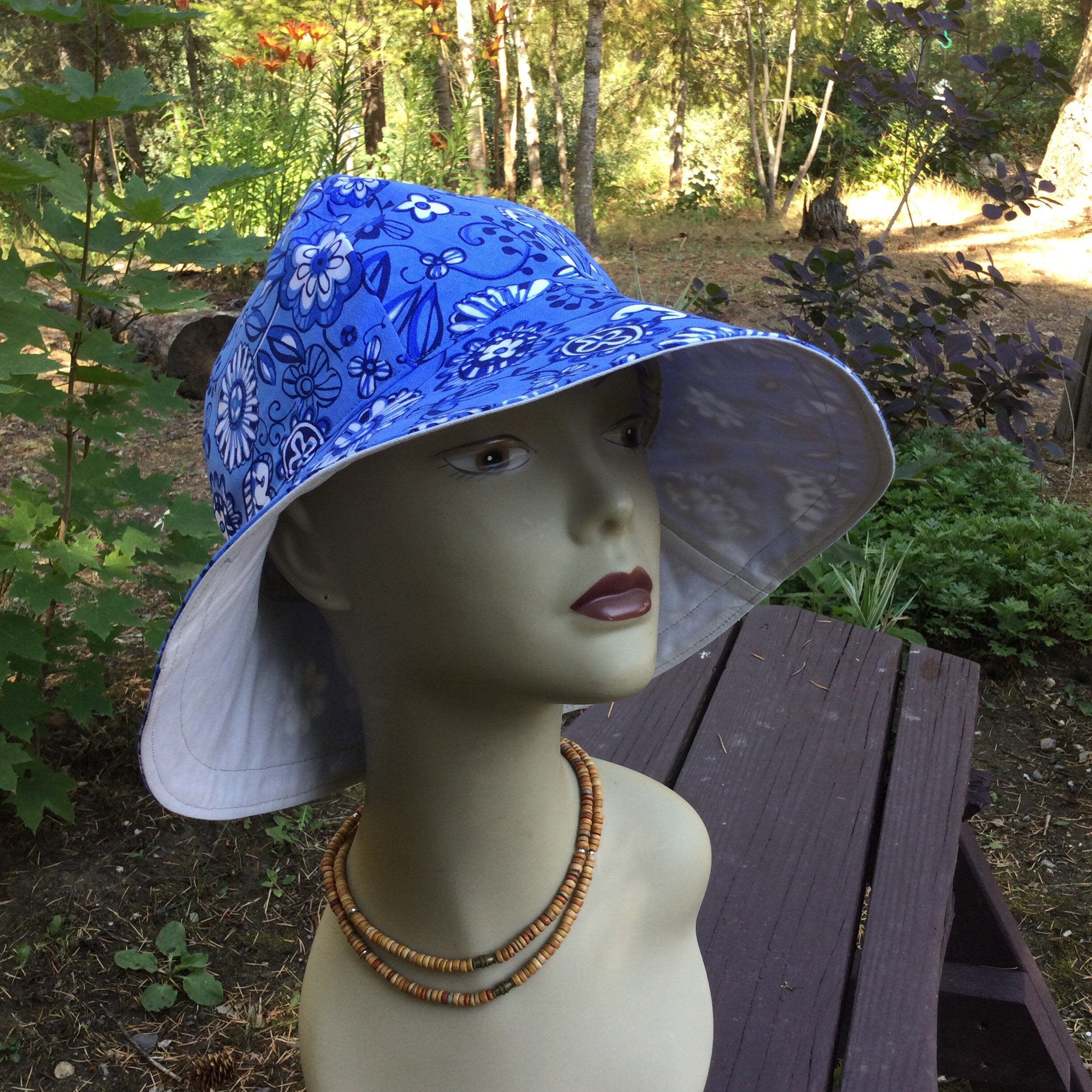 Ladies Sun Hat Floppy Hat Gardening Hat Wide Brim Hat Easy Etsy Canada