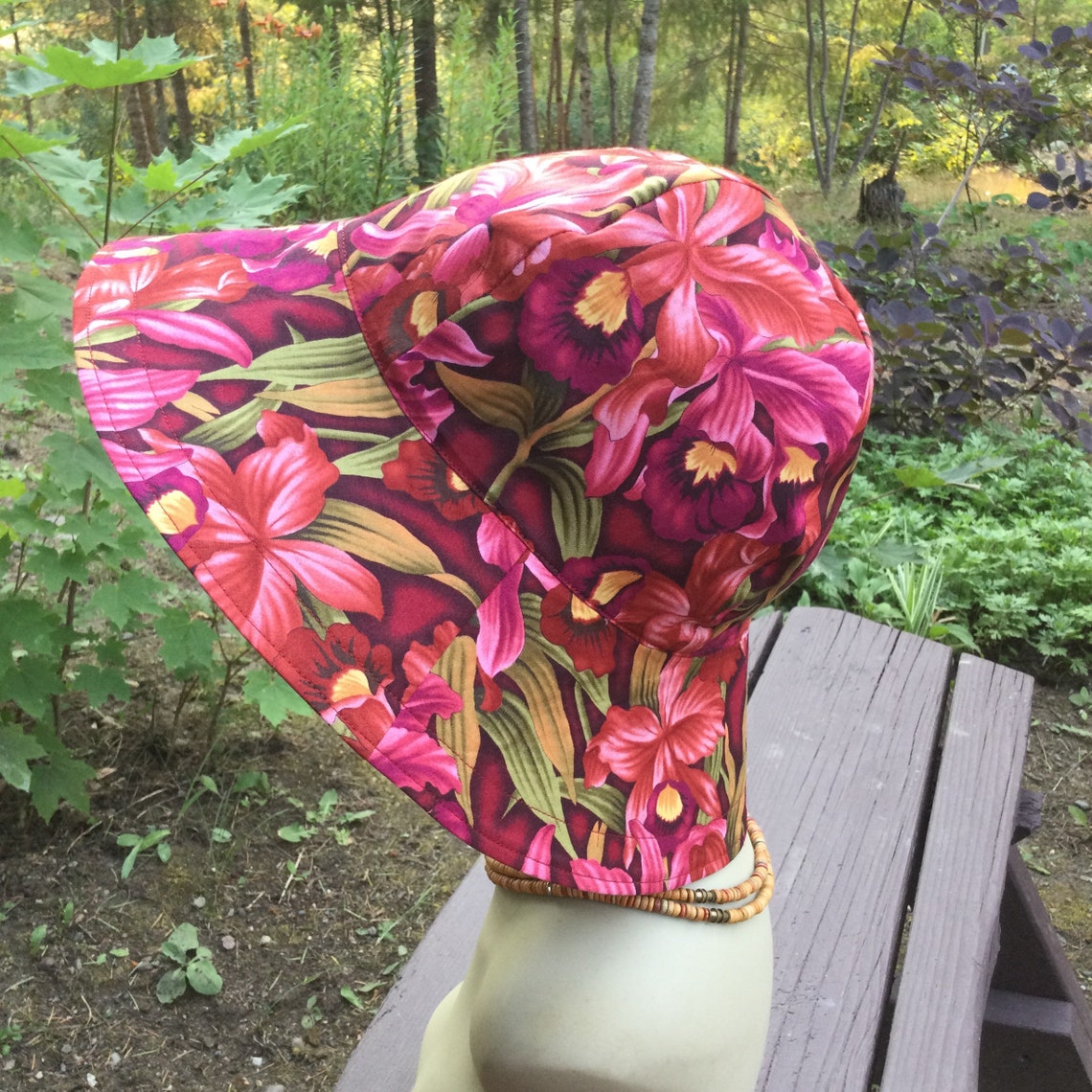 Large Flower Ladies Sun Hat Floppy Hat Gardening Hat Etsy