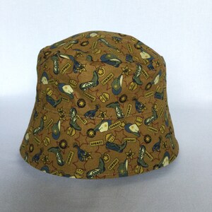 Cowboy Brown / Cowboy Sun Hat / Cowboy Bucket Hat / Toddler Sun Hat / Baby Sun Hat / Cowboy Boot Hat / Stars / BH29 image 3