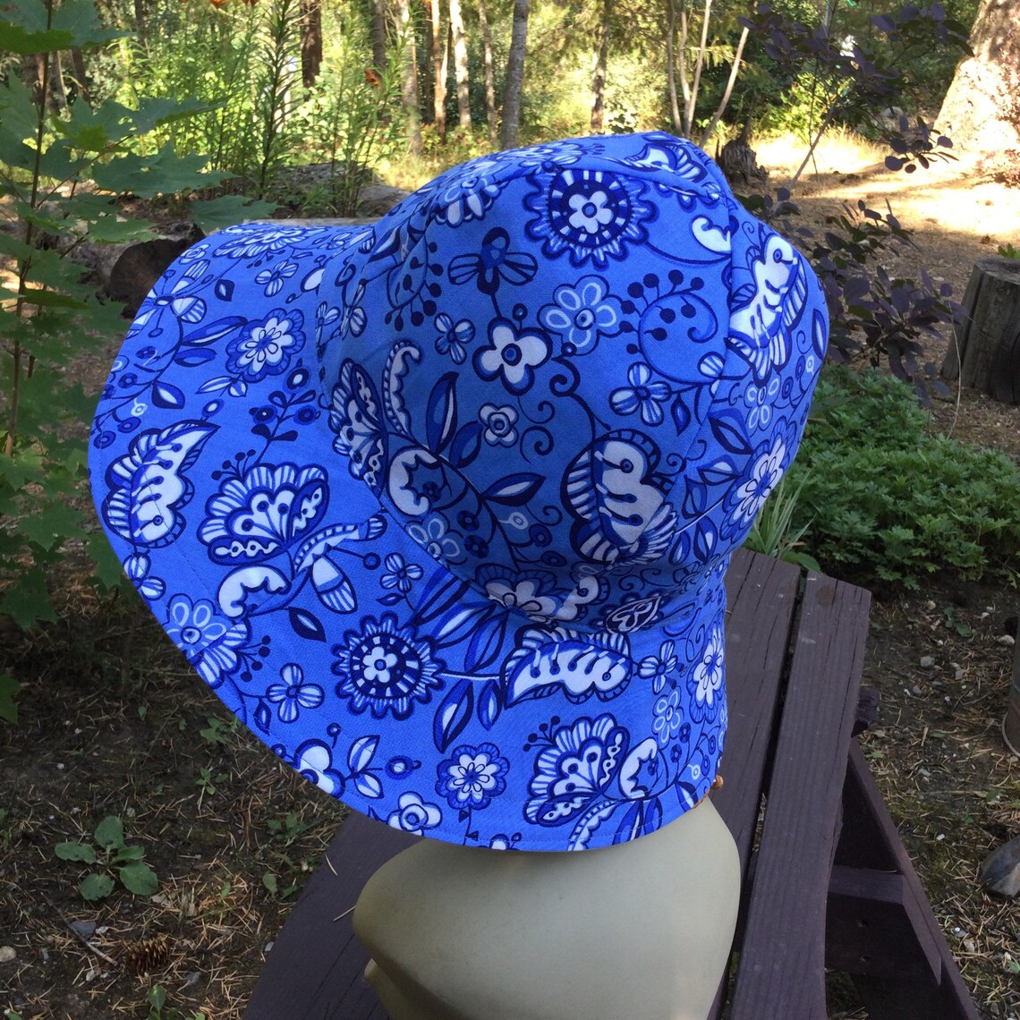 Ladies Sun Hat Floppy Hat Gardening Hat Wide Brim Hat Easy Etsy Canada