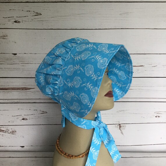 Large Red Floppy Brimmed Colonial Bonnet Adult Hat