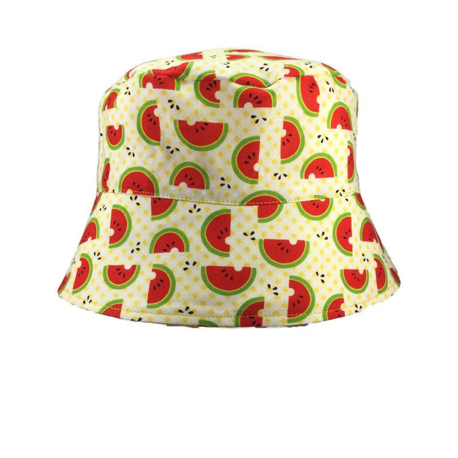 Watermelon Toddler Sun Hat With Watermelons on a Cream Etsy