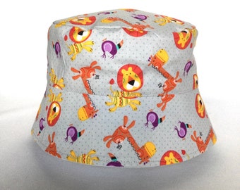 Orange Giraffe / Sun Hat / Bucket Hat / Toddler Sun Hat / Baby Sun Hat / Zoo Animal Hat / Boy or Girl / Gender Neutral / BH17