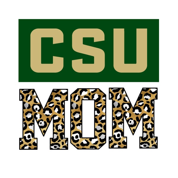 CSU Mom Colorado State University Leopard Animal Print PNG Sublimation Digital Design Instant Download College