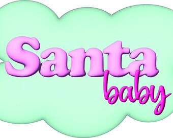 Santa Baby Vintage Christmas Holiday Digital Download Design PNG JPEG DTF Sublimation Pink Glam Christmas Shirt