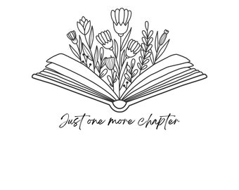 Nur noch ein Kapitel PNG JPEG Digital Design Download Instant Book Bookish Sticker Shirt