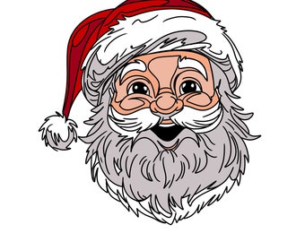 Santa Christmas Holiday PNG JPEG DTF Sublimation Digital Download Design