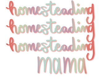 Homesteading Mama PNG JPEG Hand Lettering Digital Design Instant Download for Sublimation DTF for Shirts Stickers Tumblers Mugs