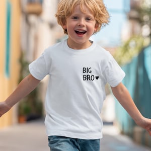 Big Bro Shirt, T-Shirt big brother, gift for birth, baby announcement, sibling shirt, brother becomes big brother, children&#39;s shirt boy