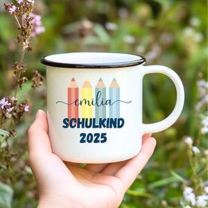 School enrollment gift, enamel mug, schoolchild 2025, personalized school enrollment gift, primary school gift, school enrollment gift