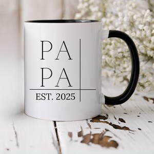 Dad mug, personalized gift, gift for expectant father, birth announcement, mug for dad with year, gift for dad