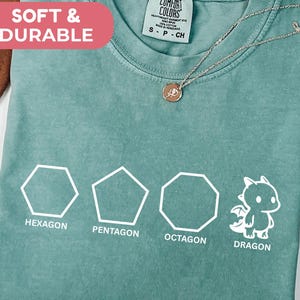 Funny Shapes Shirt, Dragon Pun Shirt, Funny Math Teacher Joke Tees, Physics Shirt, Funny Math Tshirt : Comfort Colors Cotton Tee