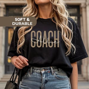 Personalized Coach Shirt, Custom Coach Gift, Cheer Coach Shirt, Coach Name Shirt, Coach Game Day Shirt, Team Gift, Coaches, Sport Shirt