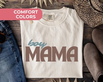 Camisa de colores cómodos para mamá de niño, camiseta para mamá de niño, regalo para el Día de la Madre para mamá de niño, camisa para mamá de niños, camisetas para mamá