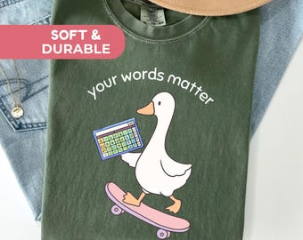 Speech Therapy Goose Shirt, SLP Shirt, Speech Pathology Shirt, Speech Therapist Shirt, Speech Therapy T Shirt : Comfort Colors Cotton Tee