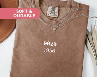 70th Birthday Shirt, 1956 Tshirt, Vintage Birth Year Shirts : Comfort Colors Cotton Tee