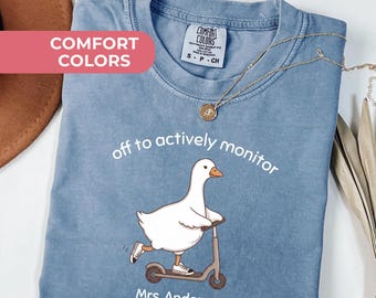 Funny Teacher State Testing Goose Comfort Colors Shirt, Test Day Tee, Testing Coordinator T-Shirt Custom Teacher Shirt Educator Gift