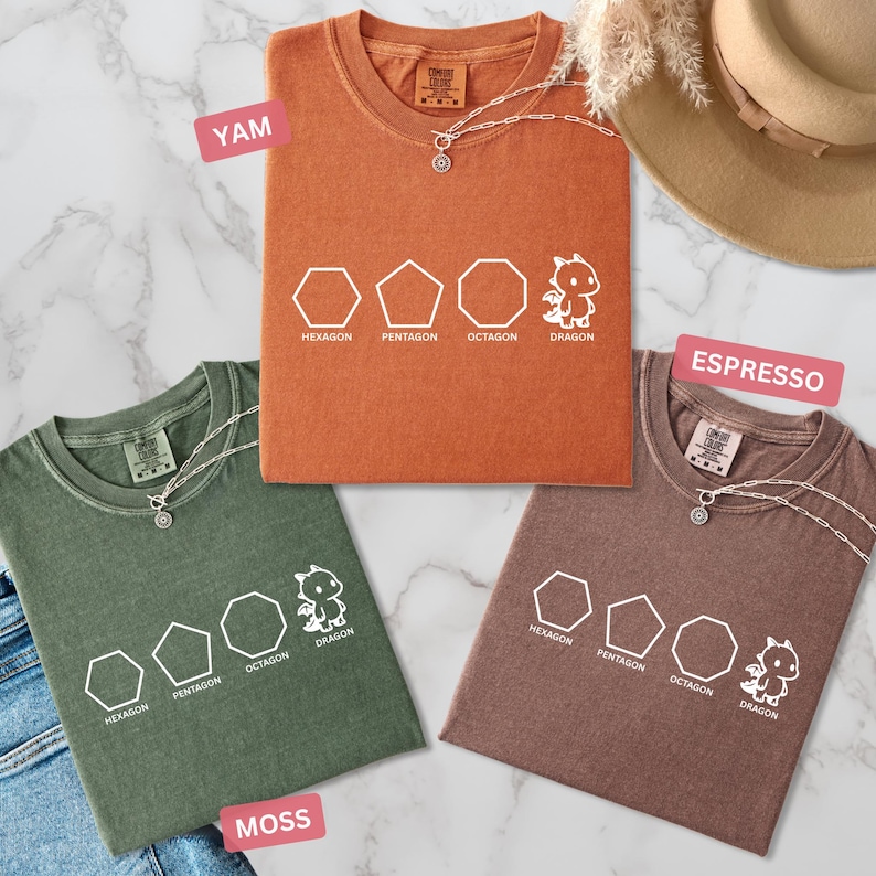 Funny Shapes Shirt, Dragon Pun Shirt, Funny Math Teacher Joke Tees, Physics Shirt, Funny Math Tshirt : Comfort Colors Cotton Tee