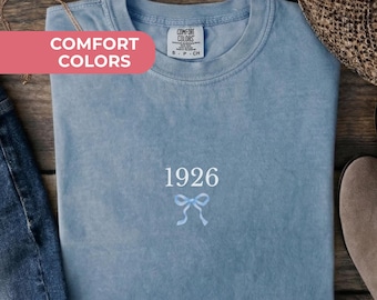 Camiseta de colores cómodos para el centenario, desde 1926, capítulo 100, año personalizado
