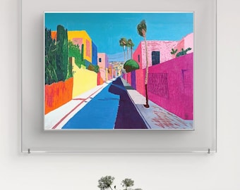 Ein Street Art - Digitales Kunstwerk im Hockney Style