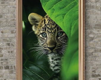 Leopard Baby - Digital Wall Poster, Instant Download