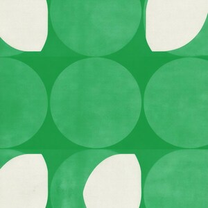 Digital File, Kelly Green Mid-Century Modern Leaf Print – Retro Geometric Abstract Wall Art, Minimalist Botanical Pattern