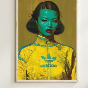 Green Lady Urban Icon – Vladimir Tretchikoff Style with Streetwear