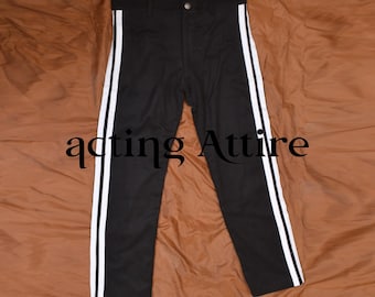 Pantalón de oficial militar de lana negra - Estilo uniforme británico