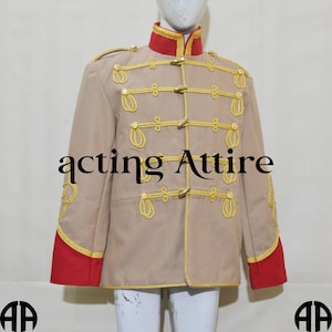 Hussar Jacket, Indian Army Jacket, British Army Jacket, British Uniform, British Hussar Jacket, General Hussar Officers Jacket Skin Wool