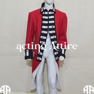 Red Wool British Soldier Jacket: Revolutionary War Uniform