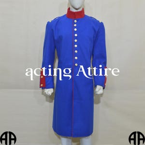 Second Empire Uniform, British Uniform, Second Empire Guard Jacket, 18th Century Empire Uniform Blue Wool Guard Jacket