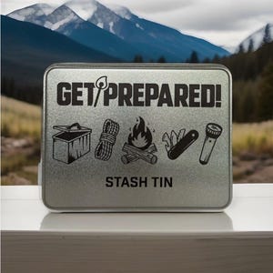 Medium Survival Stash Tin – Compact Emergency Kit Container for Camping, Hiking
